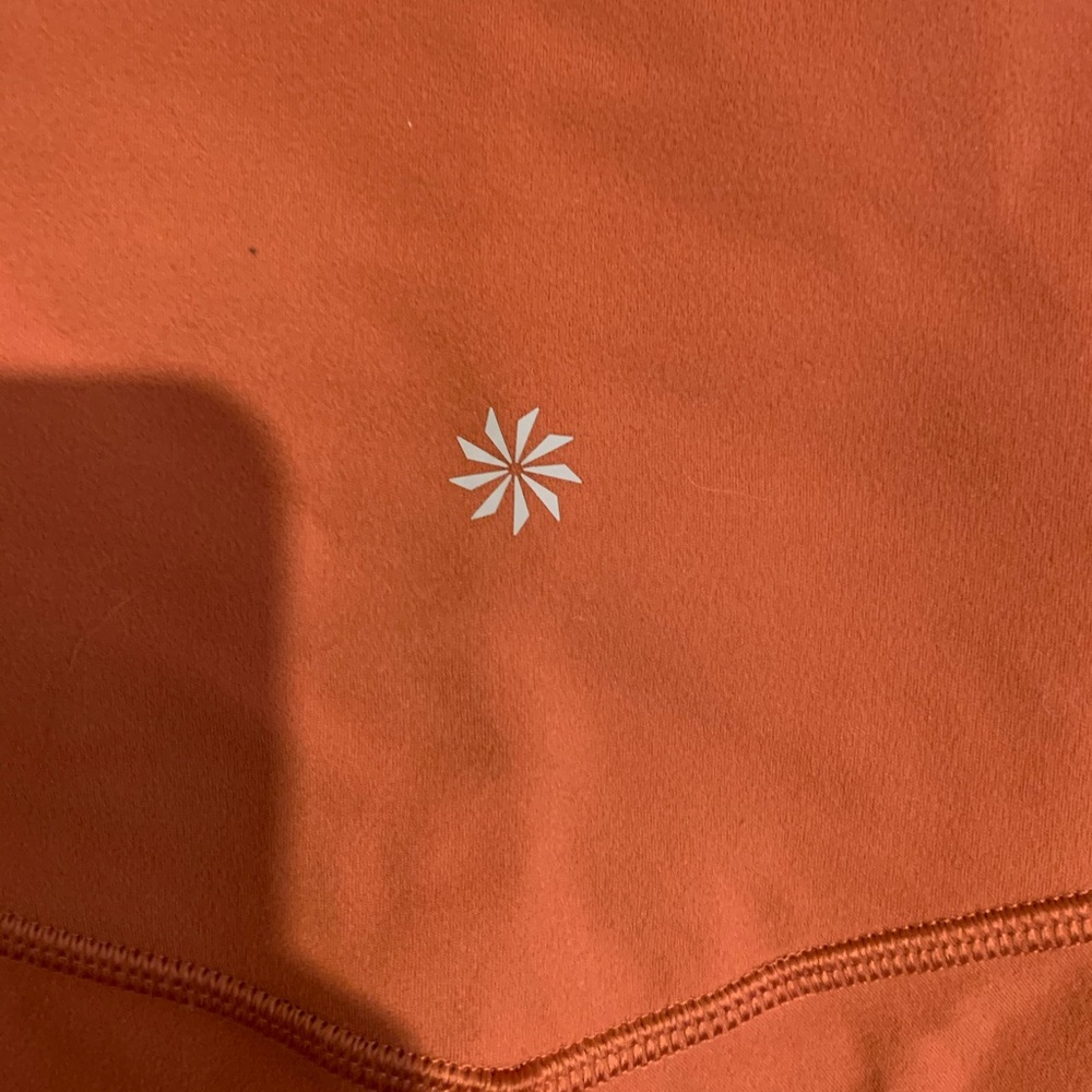 Athleta Salutation Stash Pocket Crop Tights orange - Picture 6 of 8
